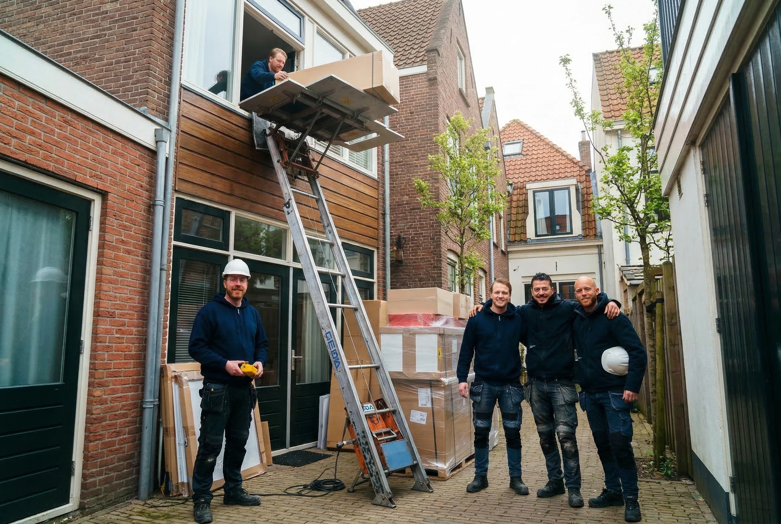 Verhuisteam met verhuislift Alkmaar
