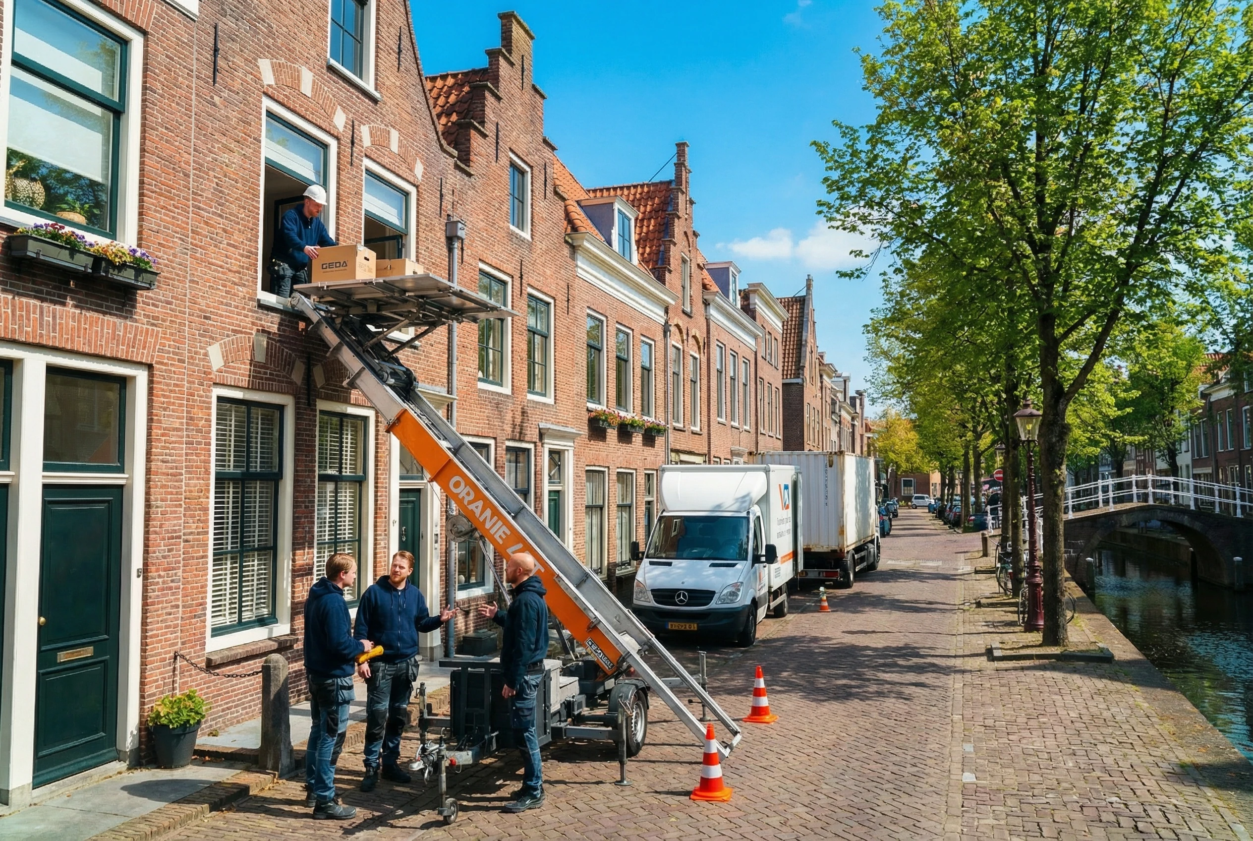 Aanhangerlift bij woning in Alkmaar