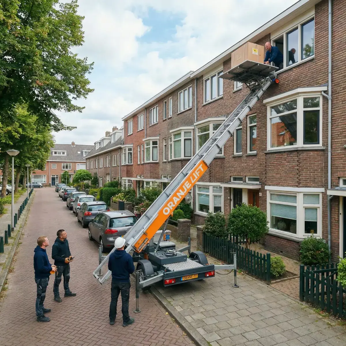 Smal trappenhuis in Amsterdamse woonstraat